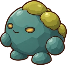 Pebble, the moss golem